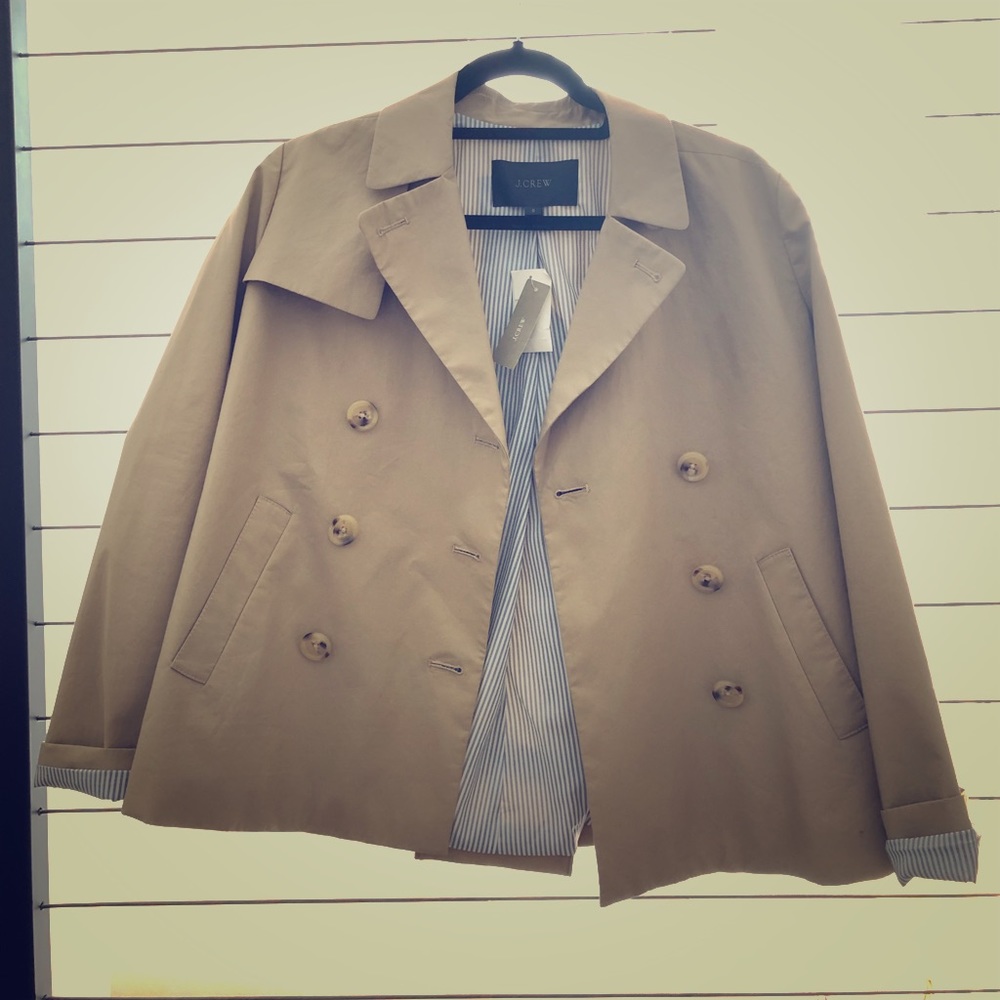 J. Crew Japanese Poplin Swing Trench Coat